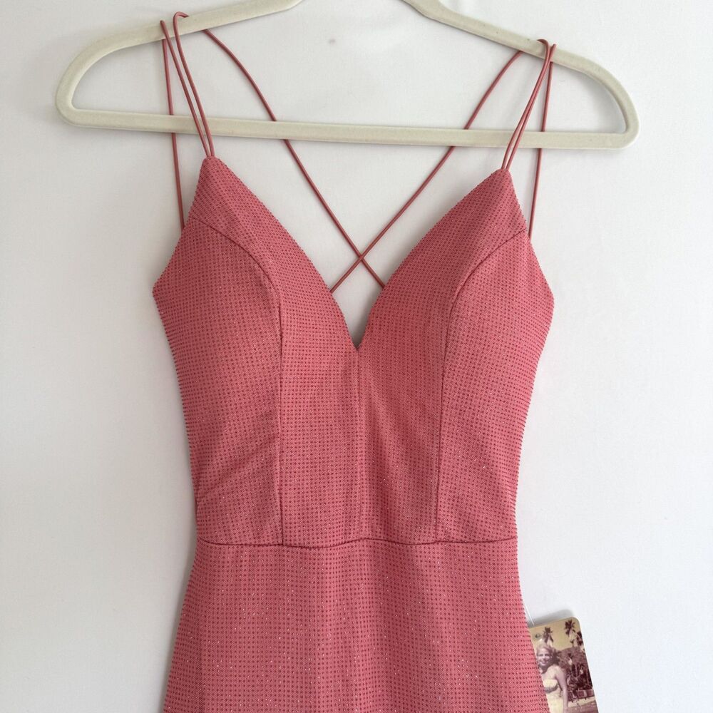 1026 NWT XS Emerald Sundae sparkly backless mermaid dress in color salmon/coral